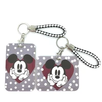 disney mickey mouse cute credit card cover lanyard bags retractable badge reel student nurse name clip card id card holder chest