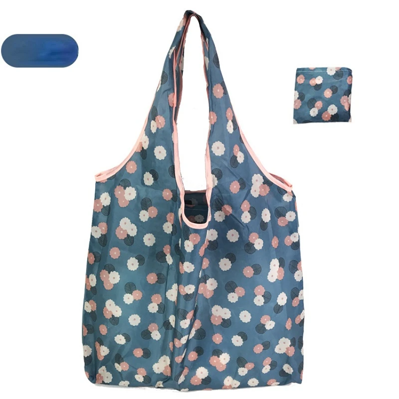 

Large Flower Cloth Handheld Shopping Bags Polyester Bags Wholesale Folding Bags Advertising Gift Bags