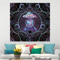 indian rainbow psychedelic buddha tapestry bohemian abstract mushroom wall hanging tapestries hippie tarot elephant blanket