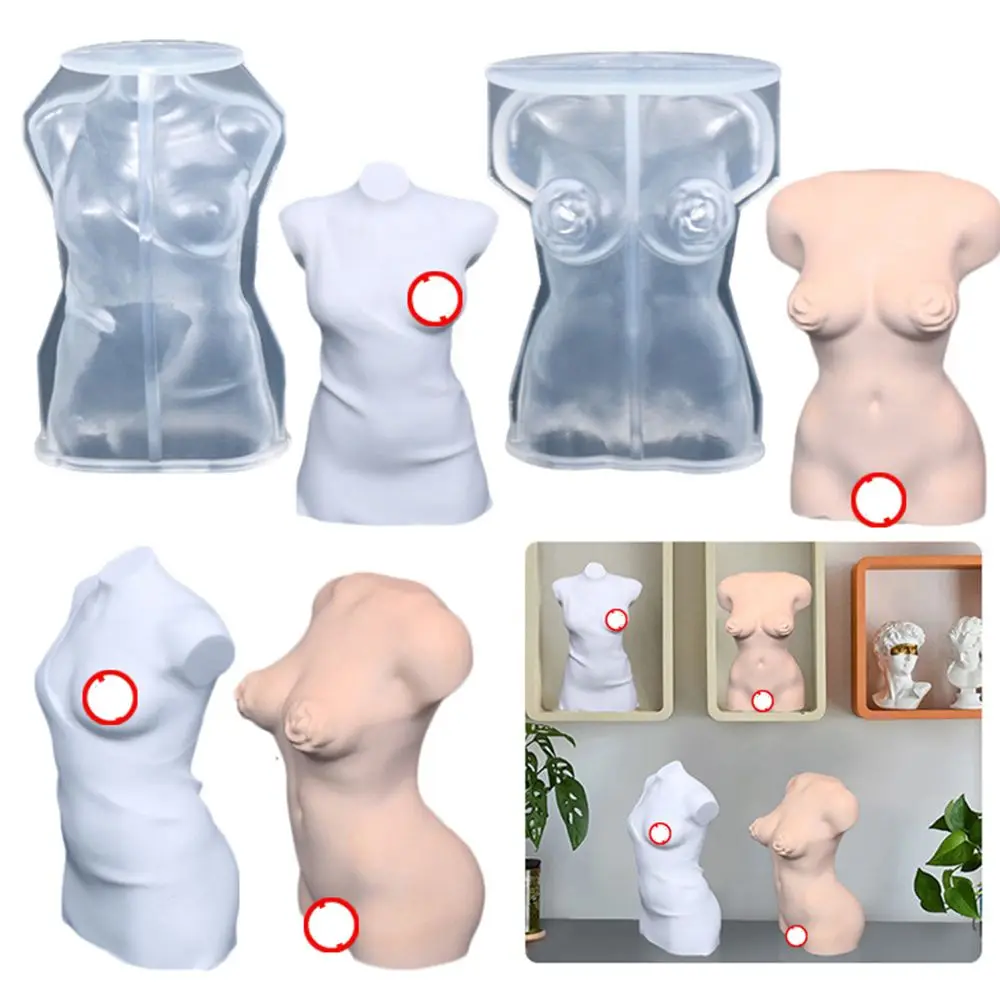 

DIY Craft Candle Mould Handmade Clay Tools Candle Mold 3D Art Wax Mold Women Girl 3D Body Cake Resin Molds