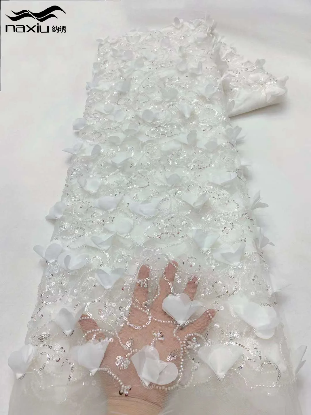 Кружевная ткань Madison с 3D цветами африканская кружевная 5 ярдов французские