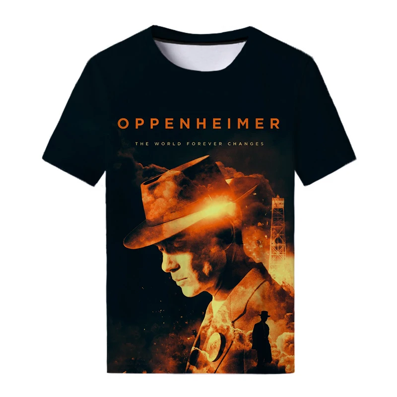 

Summer T-Shirts Oppenheimer 3D Print Streetwear Men Women Casual Fashion Oversized Short Sleeve T Shirt Kids Tees Tops Clothing