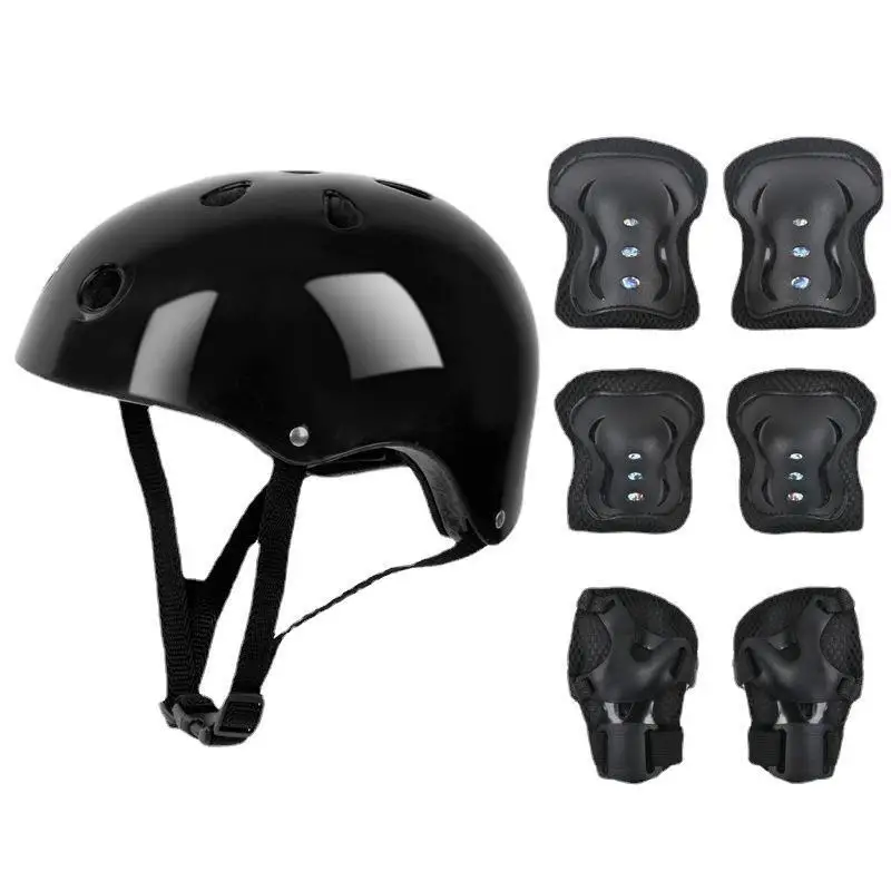 

6-15 Children Helmet and Pads Set Adjustable Kids Knee Pads Elbow Wrist Guards for Scooter Skateboard Roller Skating Cycling