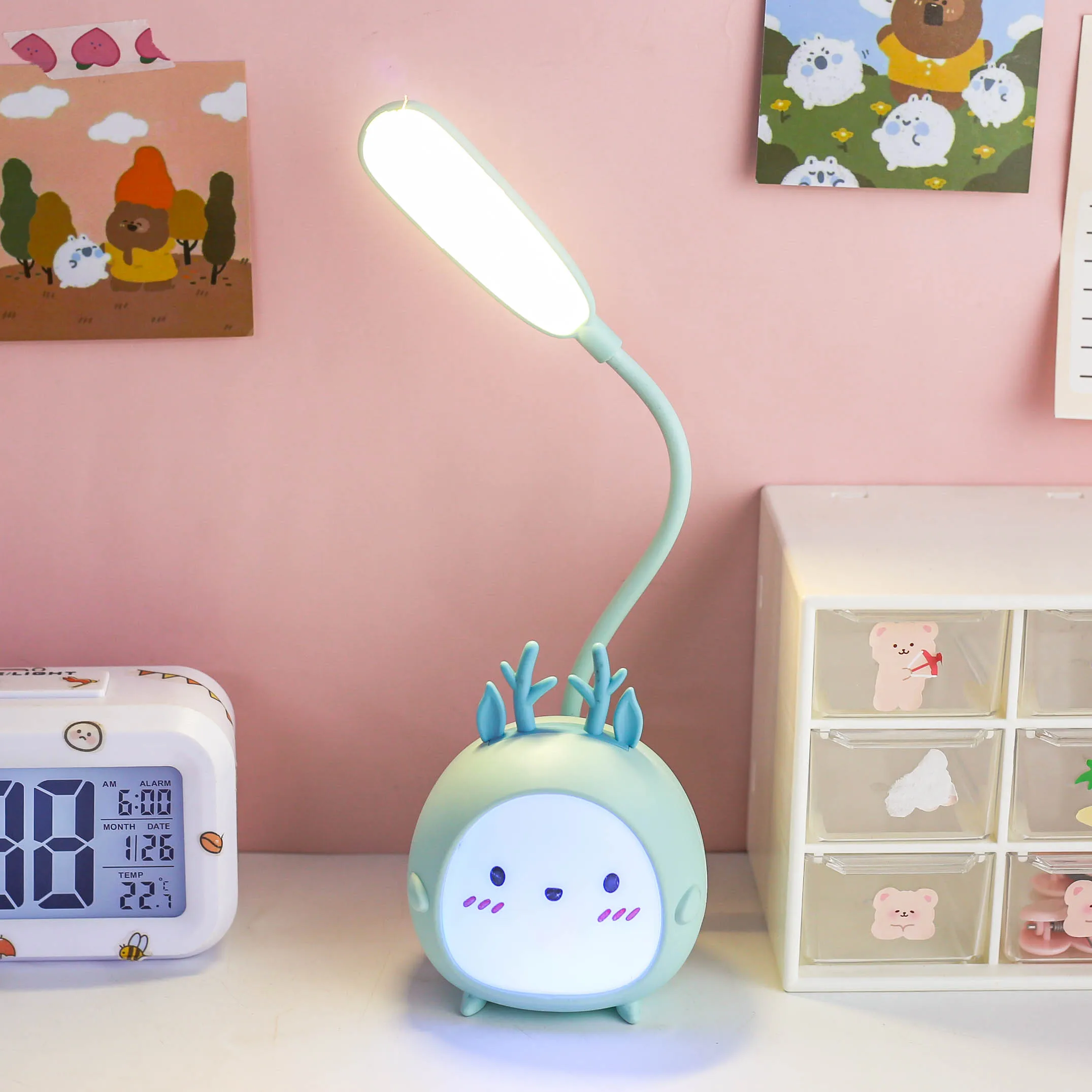 Светодиодный ночсветильник настольная лампа для спальни подарок на день