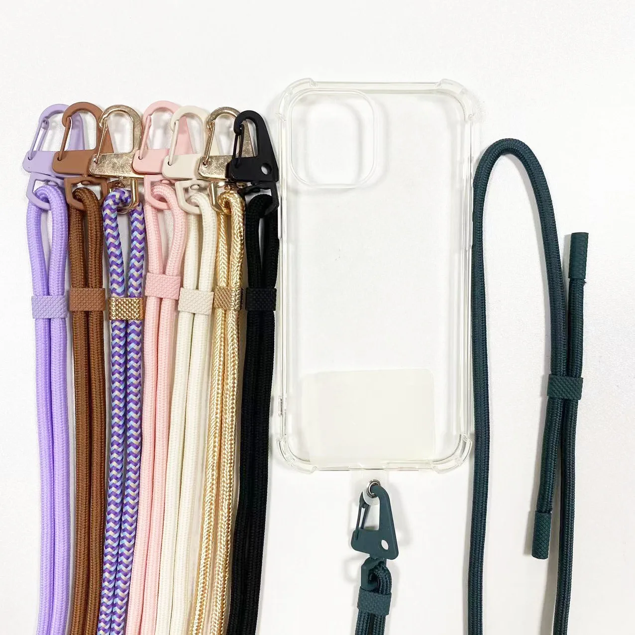 

Universal Mobile Phone Lanyard Card Gasket Clear Replacement Detachable Adjustable Necklace Clip Snap Cord Rope Patch For Keys