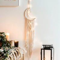 hmt moon and star macrame tapestry wall boho home decor leaf macrame wall hanging room decoration gift