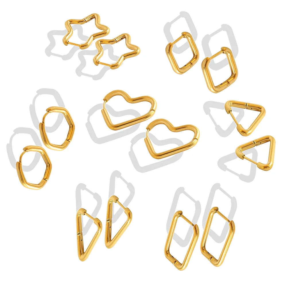 

Простые женские серьги из нержавеющей стали, различные стили, корейские серьги, подарок для лучших друзей и влюбленных, аксессуары