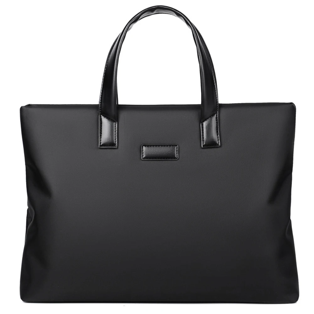 Briefcase Document Bag Portable Office Zipper Large Capacity Men Women Handbag Multi-layer Information Meeting