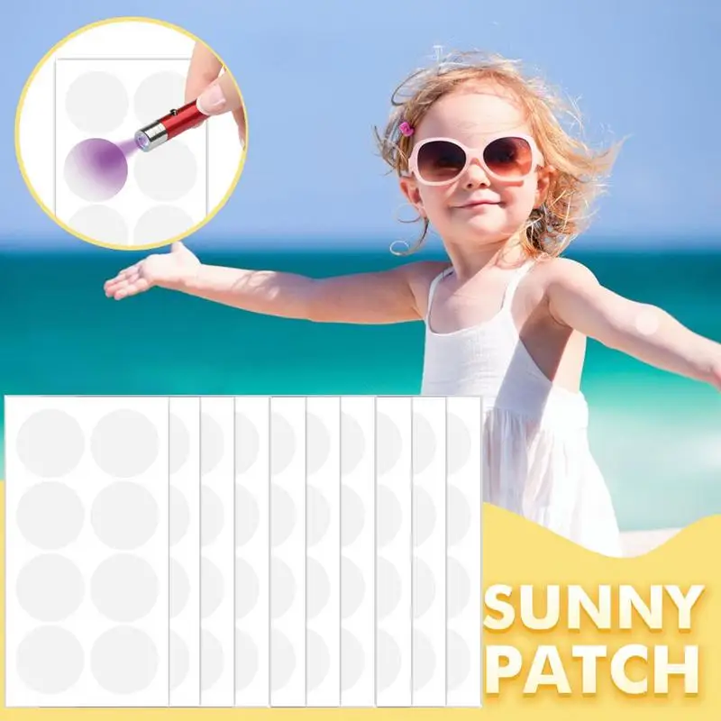 

Sun UV Stickers 80pcs Color Changing Patch For UV Detection Multi-Purpose UV Detecting Tool For Beaches Parks Picnic And Hiking