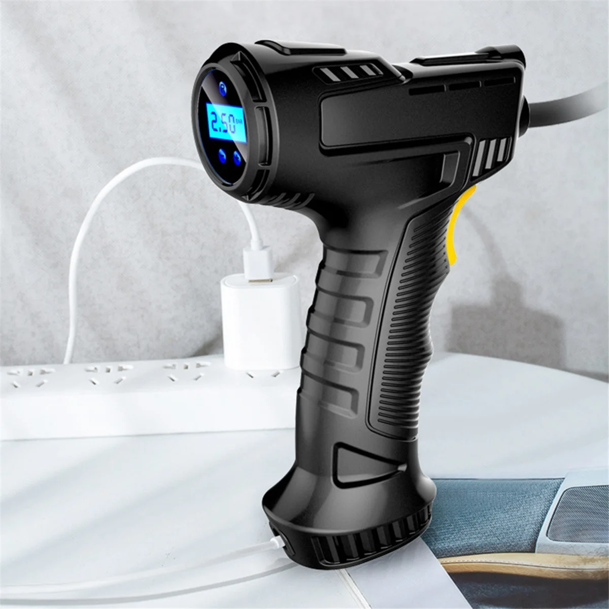 

Портативный воздушный компрессор, 120 Вт, беспроводной надувной насос, портативный воздушный насос, насос для шин, цифровой насос для автомобиля, велосипеда, шарики