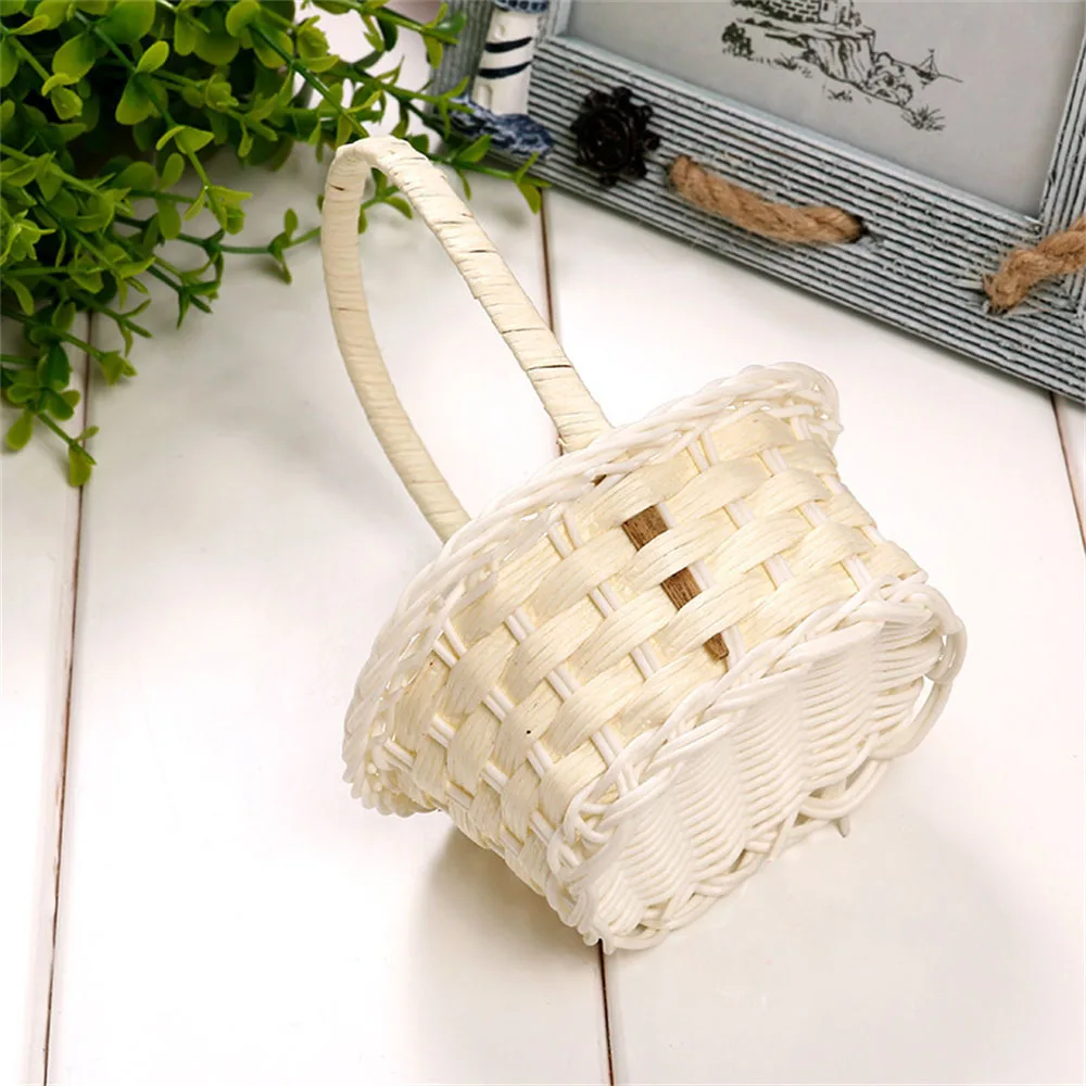 

Plastic Weaving Box Vegetable Fruit Picnic Garden Storage Basket Box Cosmetics Organizer Wedding Party Candy Gift Packing Basket