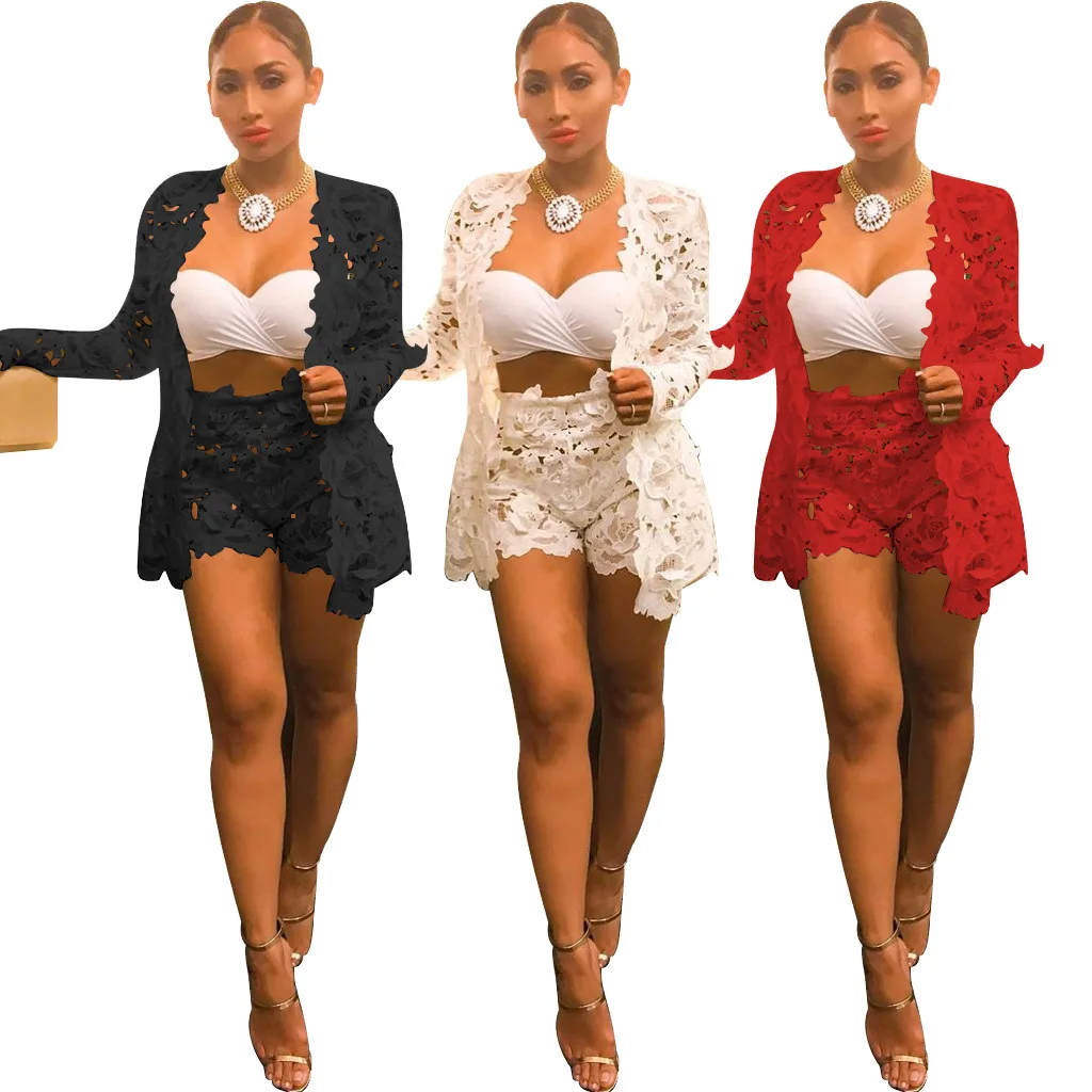 PULABO модные сексуальные комплекты из двух предметов с вышивкой женские кружевные