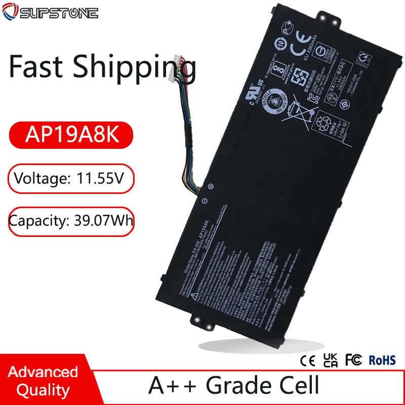 Фото Новый аккумулятор для ноутбука AP19A8K для Acer Chromebook Spin 311 511 CP311 1H-C2DV 2H-C679 R752TN CB311-9H N17Q8 3ICP5/58/72 №2