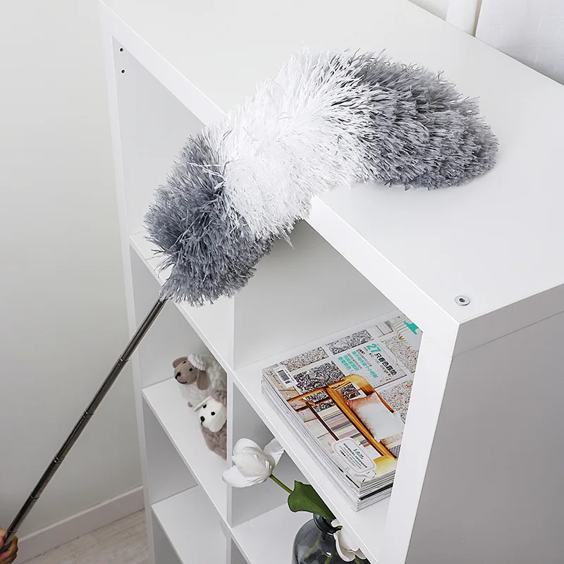 

360° Rotatable Microfiber Cabinet Dusting Brush Adjustable Extention Stretch Bedroom Furniture Household Cleanning Dusters Tools