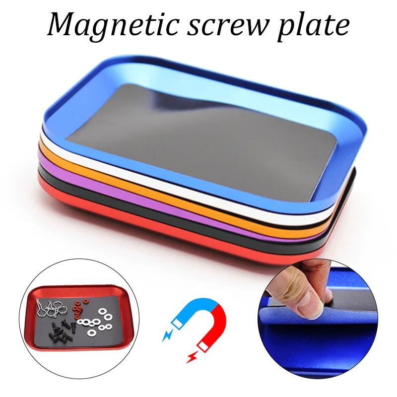 

Screw Magnetic Tray Wrenches Bolts Nuts Storage Construction Magnetic Pad Tray Mini Storage Box Mobile Repair Box Screw Mat 1pcs