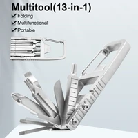 13 in 1 portable multitool stainless steel multi functional tool screwdrivers hex wrench bottle opener phone stand ejection pin