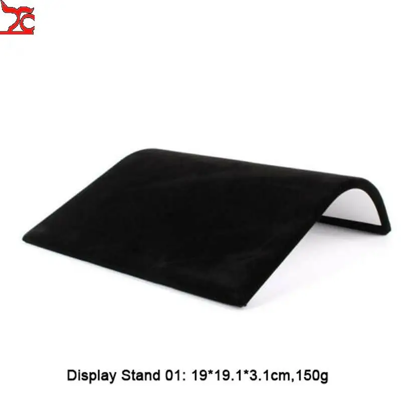 Черный бархатный органайзер для ювелирных изделий держатель деревянных