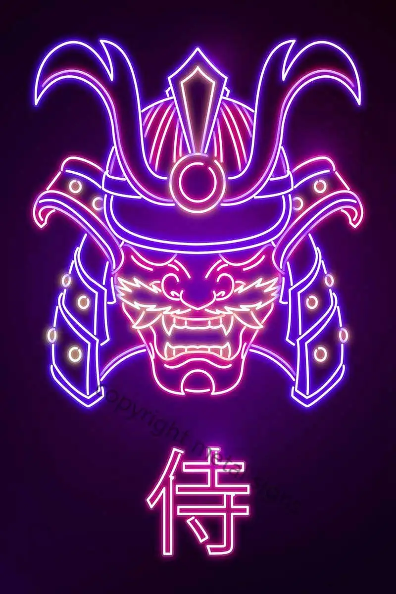 

Неоновые винтажные металлические вывески самурая, Настенный декор, украшение для комнаты, неоновая вывеска в стиле ретро для кафе, паба, дом...