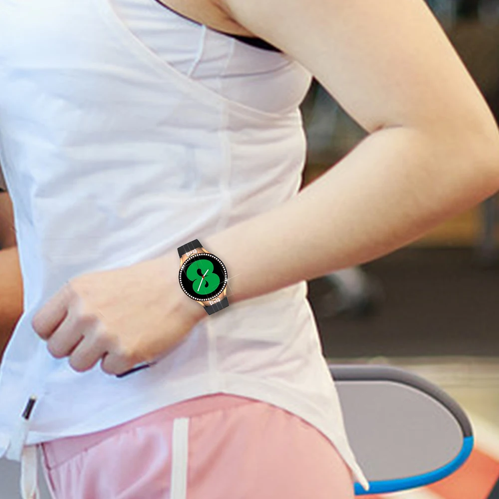 Фото Изысканный полый защитный чехол для Samsung Galaxy Watch 4 40 мм, чехол для женщин с милым бантом, бампер из поликарбоната, блестящие аксессуары с жесткой рамкой №5