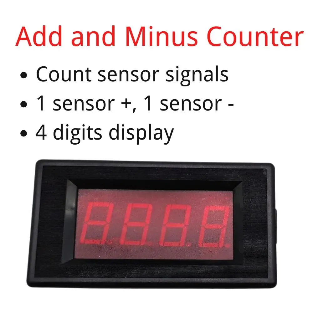 

JY-275 4 Digits Counter DC12V or DC24V Up-down Counter Switch Counter Accumulating Counter Adding and Subtracting Code Table