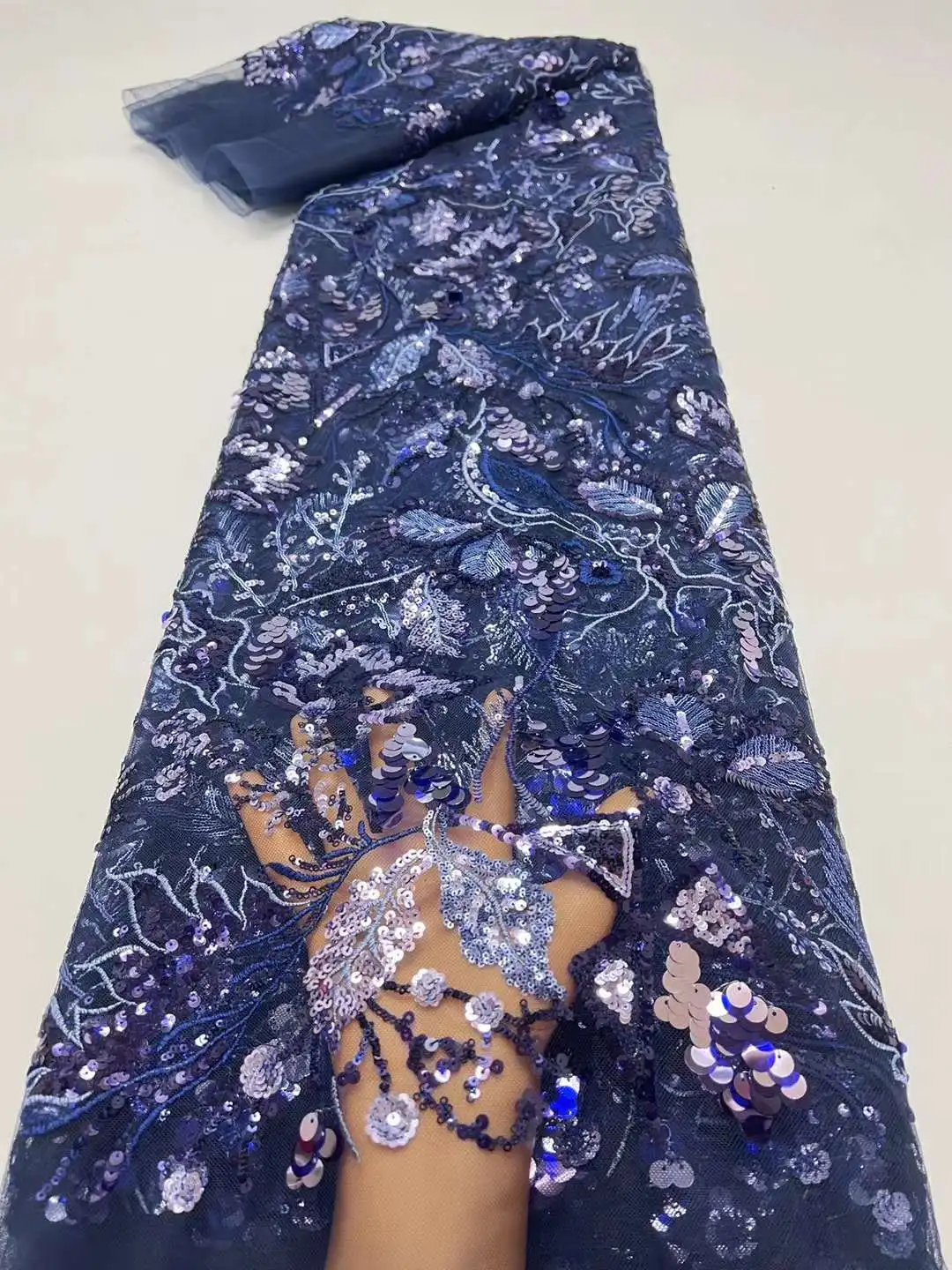 Африканская кружевная ткань 2024 блесток вышивка в нигерийском стиле для невесты