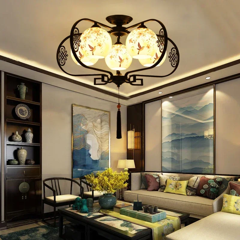 

New Chinese Style Ceiling Lamp Living Room 2023 New Modern Simple Whole House Package Lamps Bedroom Zen Lamp Chinese Style