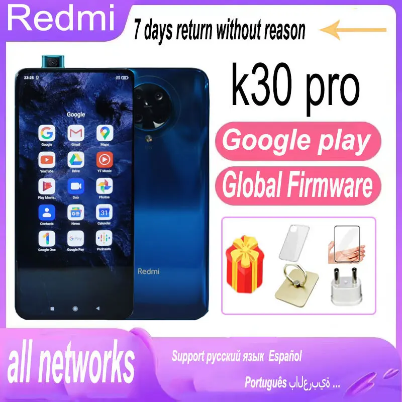 

xiaomi redmi K30 Pro 5G NFC 8G 256G celular global version Smartphone Telephone Mobile Phone Snapdragon 865 4700mah