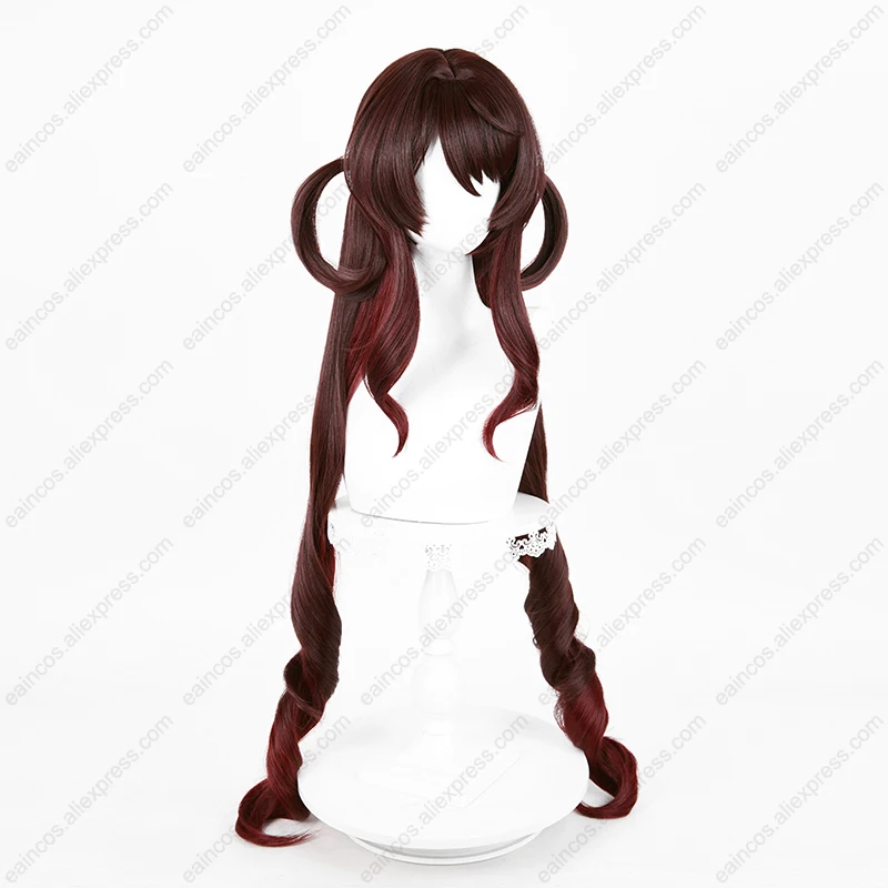 Фонарь Rite HuTao Косплей Парик 86 см Длинные хвостики Парики Термостойкие