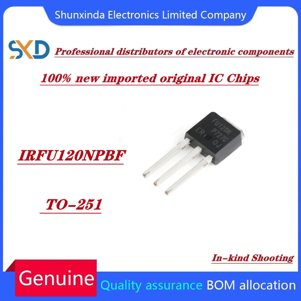 

10PCS/LOT IRFU120NPBF TO-251 MOSFET MOSFT 100V 9.1A 210mOhm 16.7nC 100% new imported original IC Chips