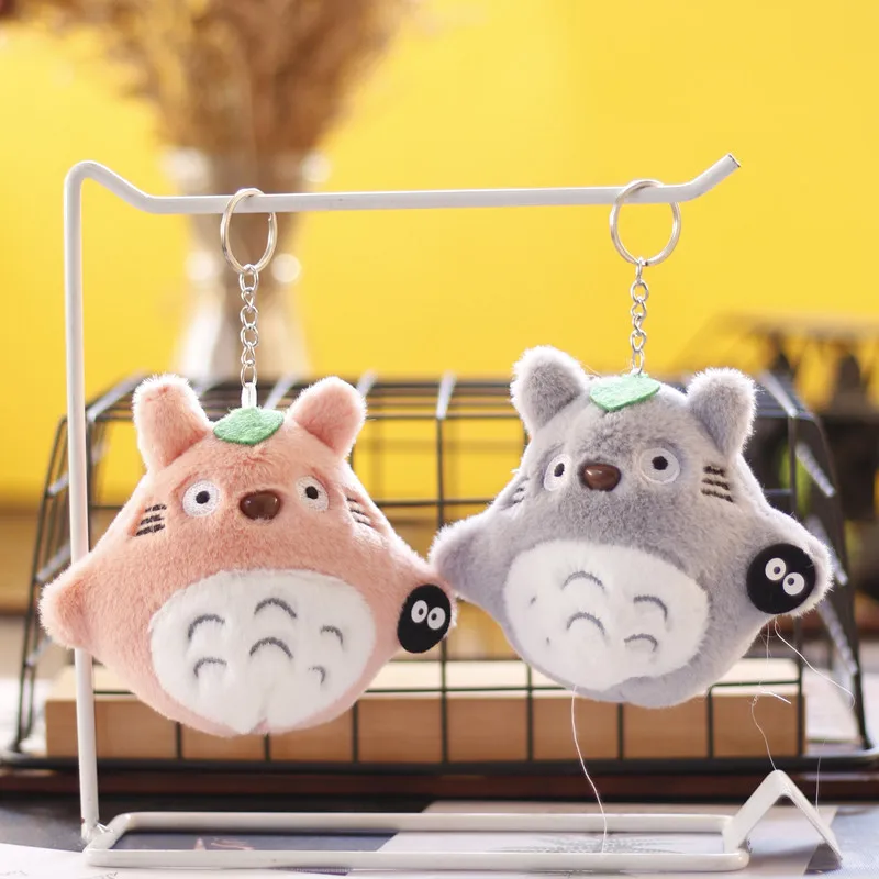 

10CM Kawaii Cute MY Neighbor Totoro Plush Stuffed Toy Phone Strap Doll With Keychain Keyring Gift Toy Bag Pendant Toy Gift Doll