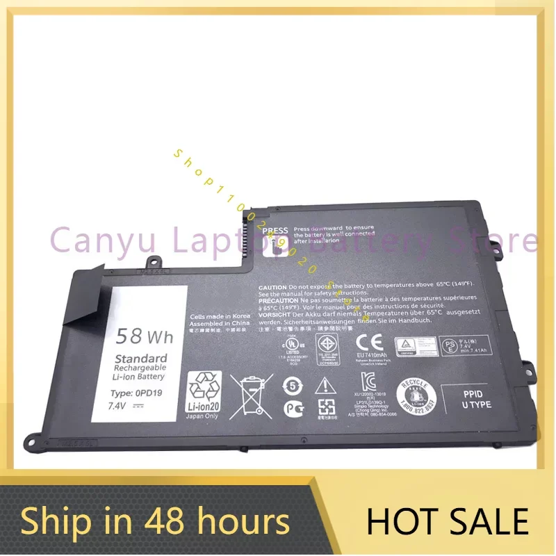 2024 Новый 0PD19 OPD19 Аккумулятор для Inspiron 14 15 14-5447 15-5547 3450 3550 5448 5545 5547 TRHFF 58DP4 5445 V 58WH