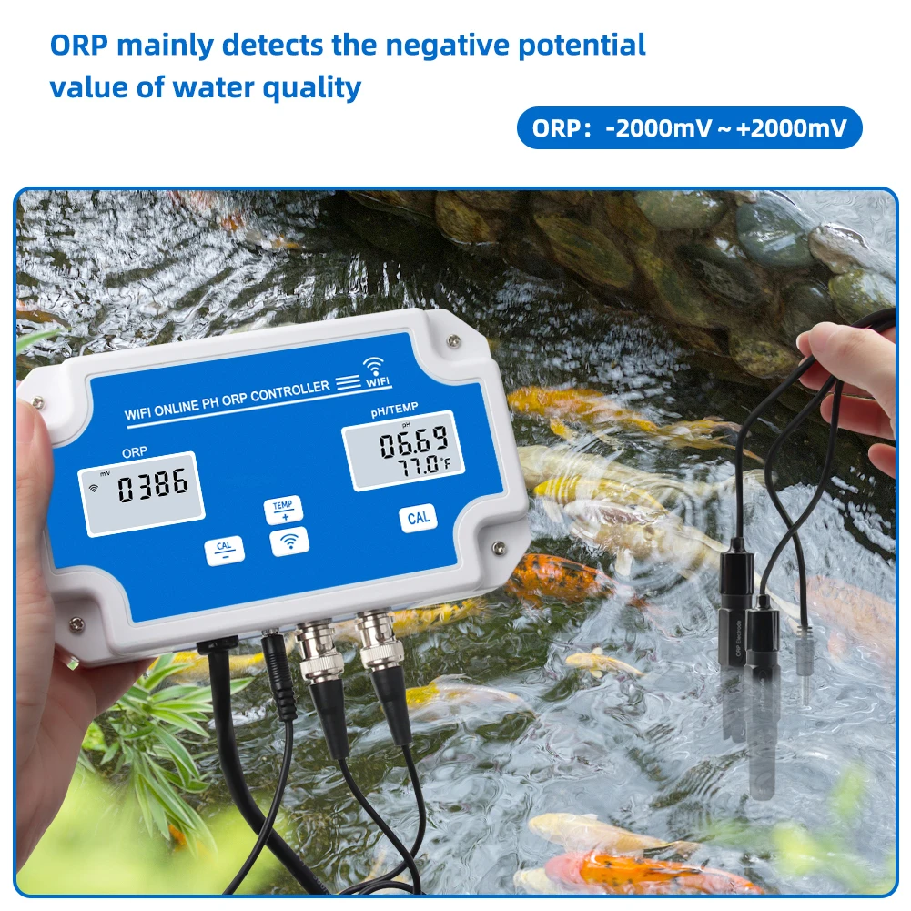

Tuya WiFi PH Controller Online Monitor 3-in-1 Water Quality Detector Treatment Analyzer High-precision for Aquarium Hydroponics