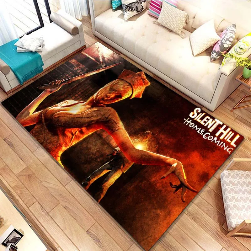 

Silent Hill Horror Movie Area Rugs Large Carpet for Living Room Bedroom Indoor Home Decoration Rug Floor Mat Soft Anti-slip Mats