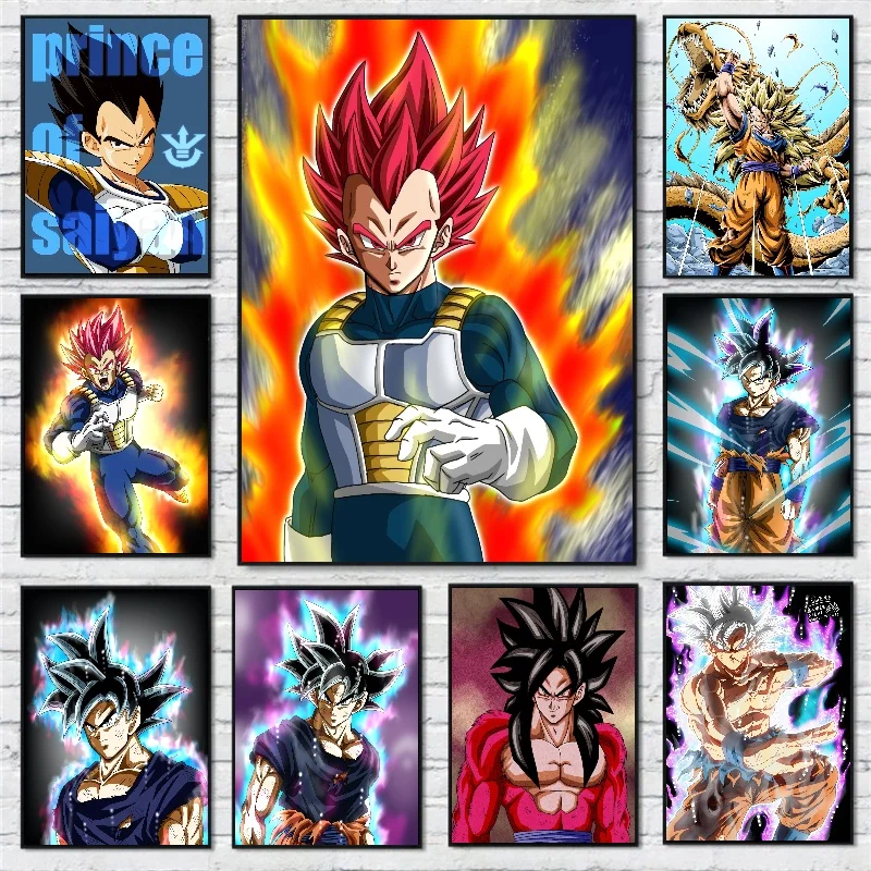 

Classic Japanese Anime Dragon Ball Kakarotto Goku High Definition Printing Canvas Painting Wall Decoration Poster Living Room