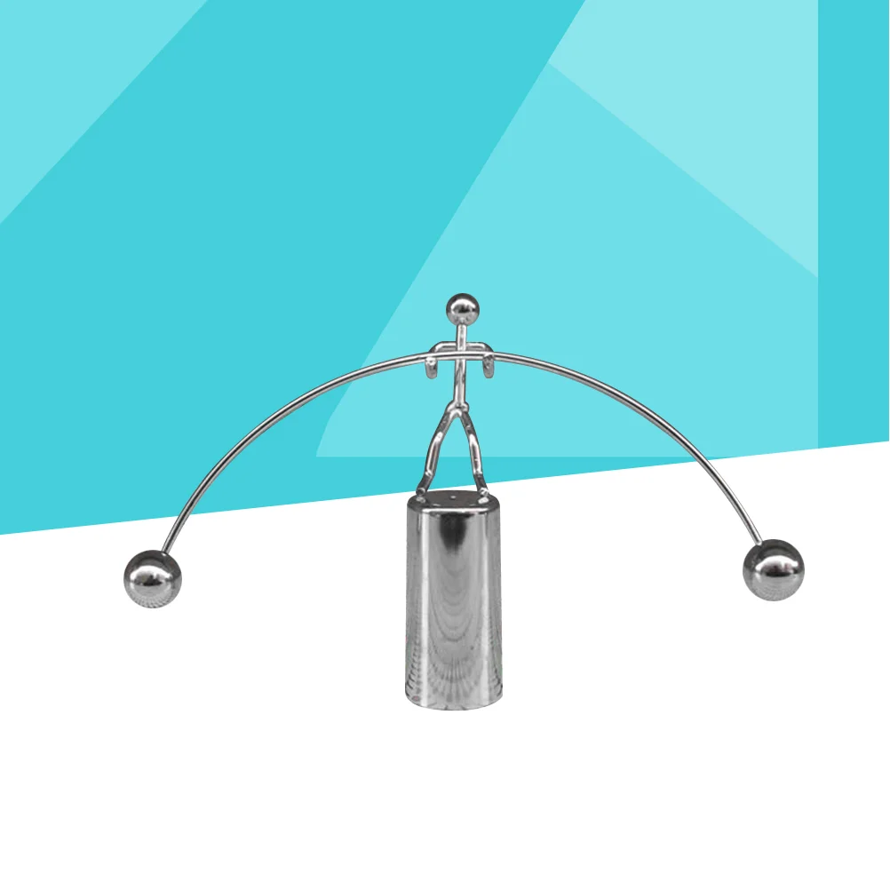 

Metal Balancing Balls Swing WeightLifting Iron Men Desktop Crafts Ornaments Home Office Desk Decor Toy (Silver)
