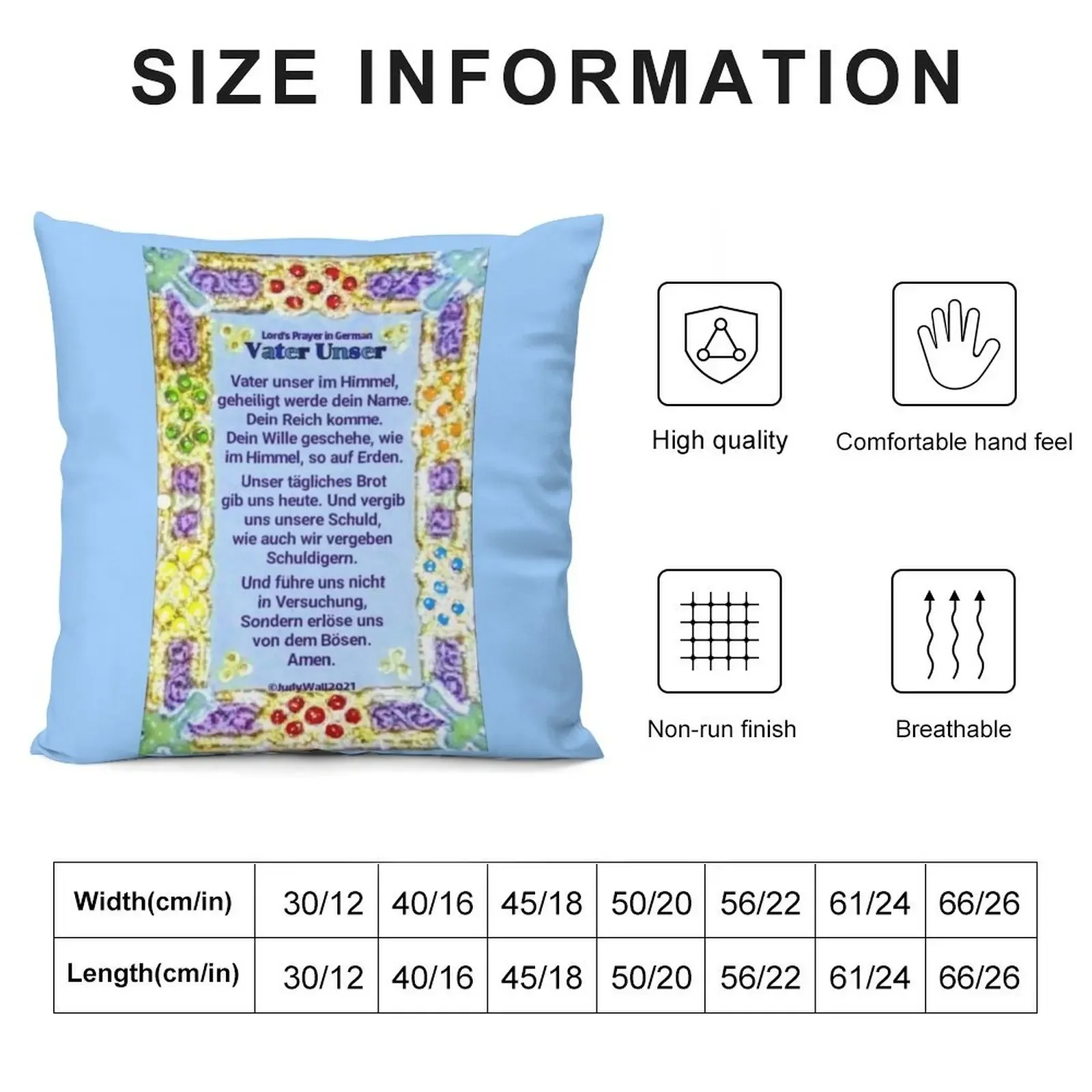 Немецкая Lord's Prayer Vater Unser декоративная подушка рождественская подушки для