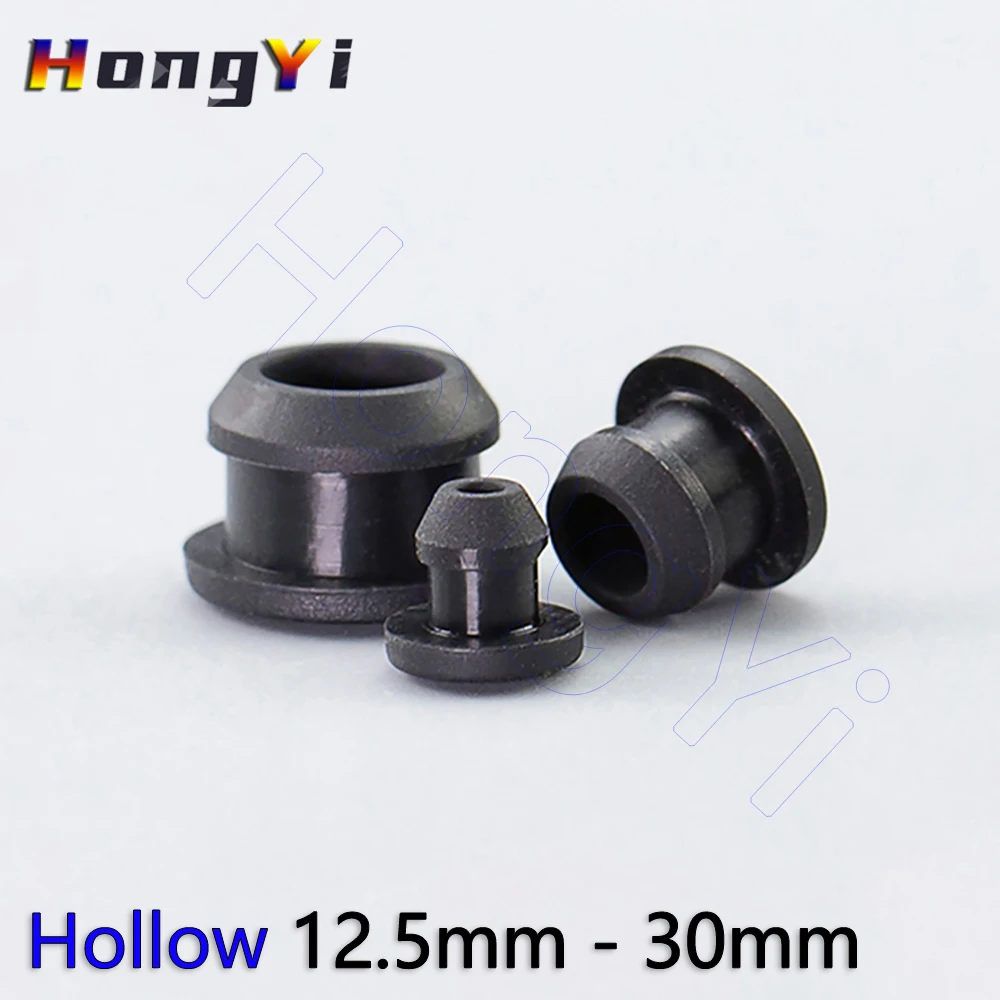 Полые 12 5 мм до 30 черные силиконовые резиновые заглушки для отверстий заглушка