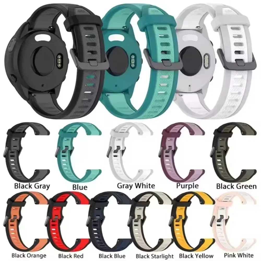 Фото Мягкий силиконовый ремешок 18/20/22 мм для Huawei Watch GT6-5-4 41 мм, GT6 Pro 46 мм, Garmin Venu 3S, дышащий браслет для Xiaomi Watch S5 №2