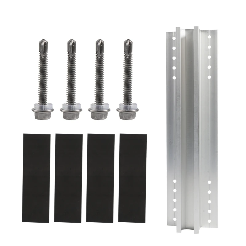 

Регулируемый кронштейн для солнечной панели, крепление на крышу, широкая фотогальваническая поддержка, короткий рельсовый кронштейн для с...