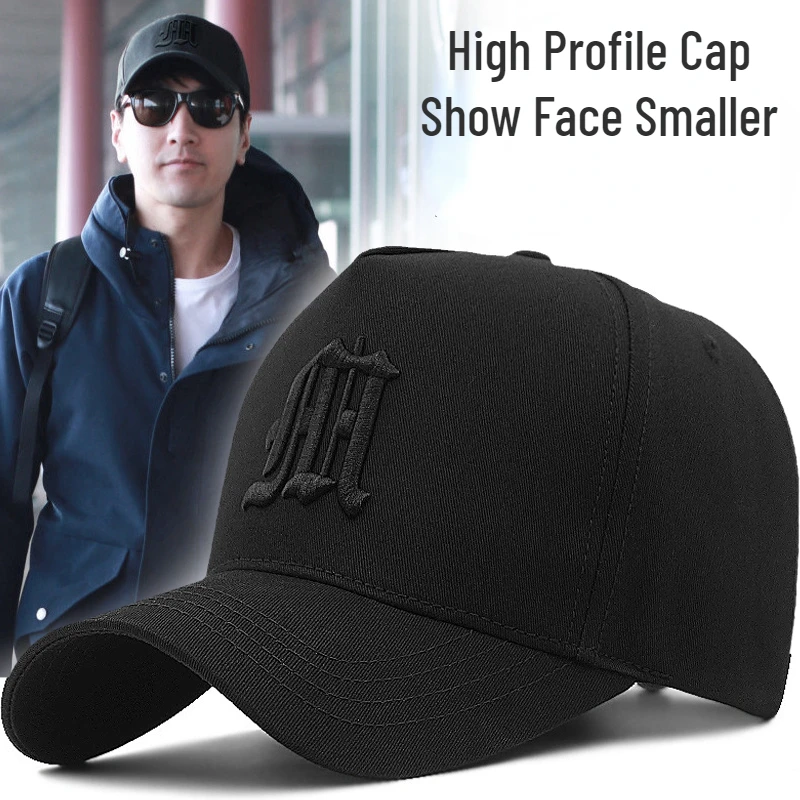RQL Large Head Baseball Cap for Men High Profile Sports Golf Hat For Women Female Trucker Hat Fashion Design Brand Embroidery