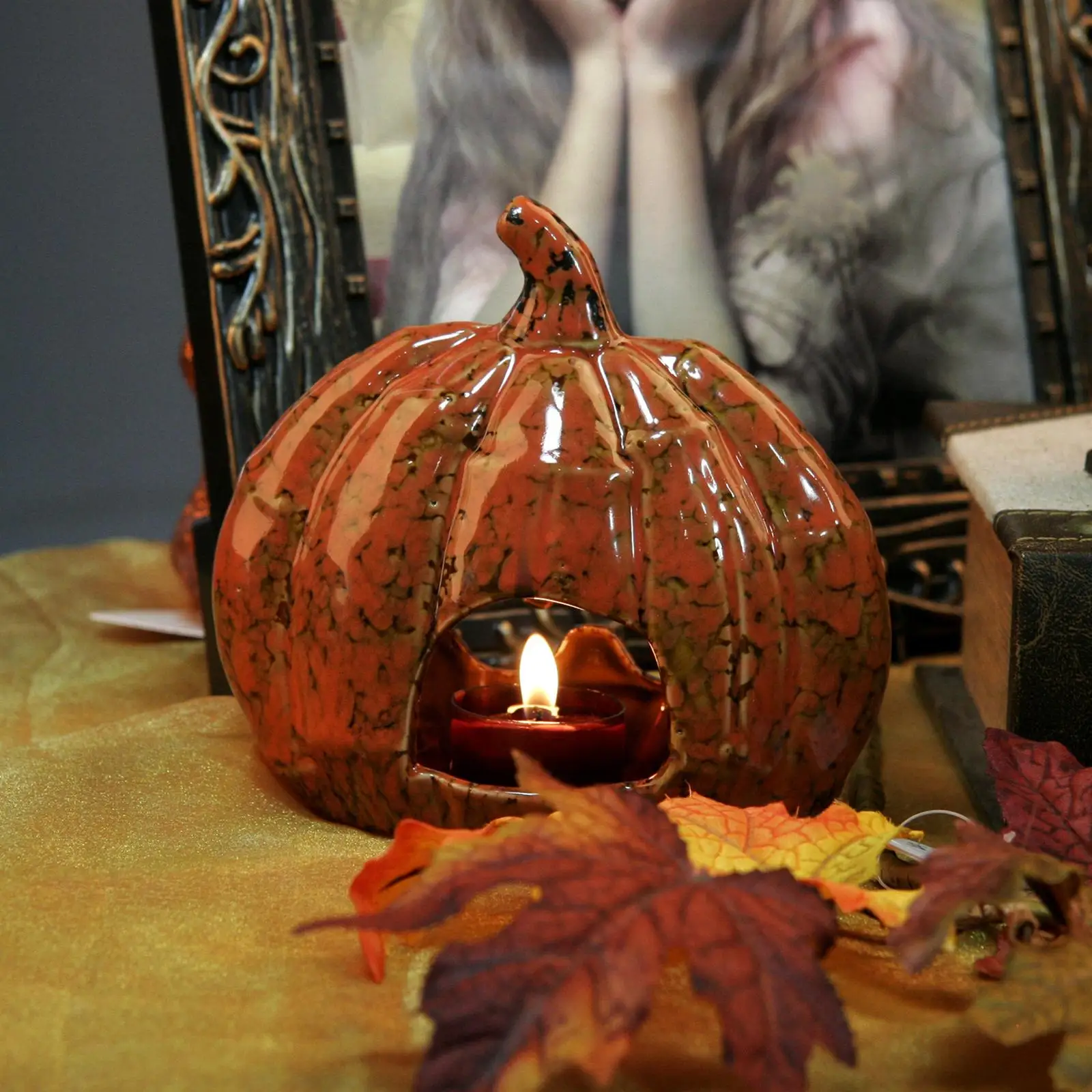 Fall Centerpieces Decorative Ornaments Desktop Candlestick Holder For Party