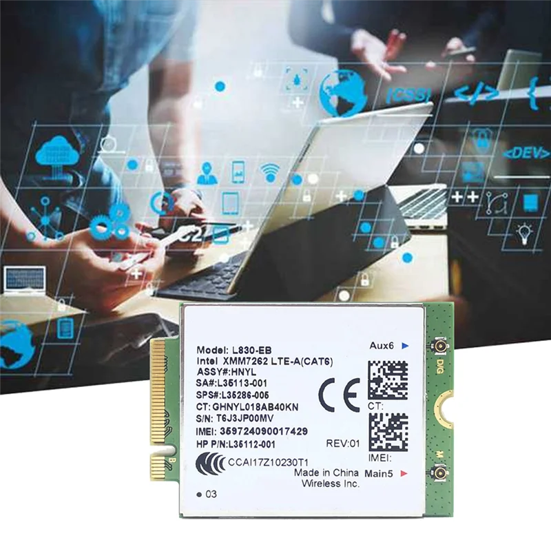 Для HP L830-EB WIFI Card 4G LTE L830 L35286-005 7262 модуль Cat6 300 Мбит/с для 640 650 G5 840 846 850 G6 X360 830