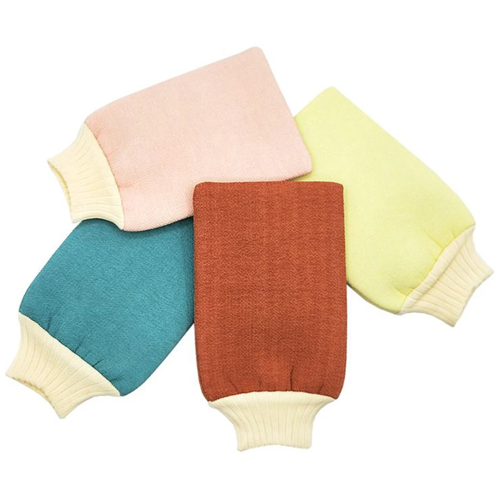 

4pcs Bath Scrub Glove Exfoliating Body Tan Massage Glove Exfoliator Glove Mitt Preparation Shower Scrub Body Care Bath Tool