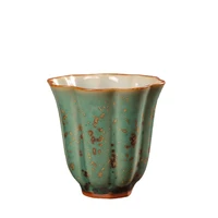 single ceramic tea cup retro tea cups light luxury kung fu tea set personal special cup porcelain kitchen utensils