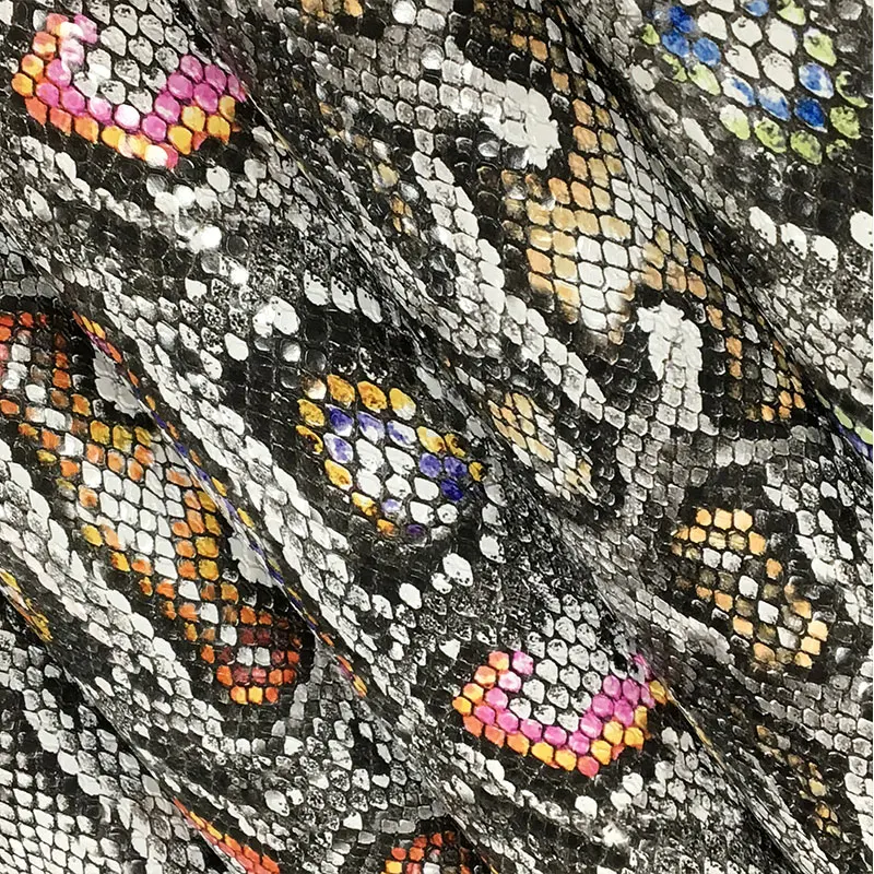 

Snake Skin Printed PU Vinyl Synthetic Leather Fabric Sheet Cotton Back for Making Shoe/Bag/Purse/Bows/Craft Leatherette 30*135CM
