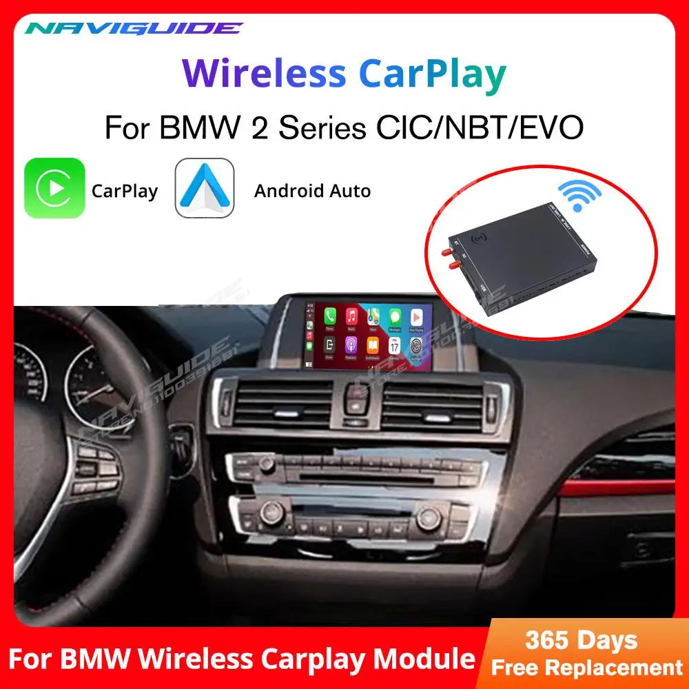 

Беспроводной интерфейс IDE Apple CarPlay для BMW 2 серии CIC F22 F23 F45 2013-2029 NBT EVO с функцией Mirror Link AirPlay