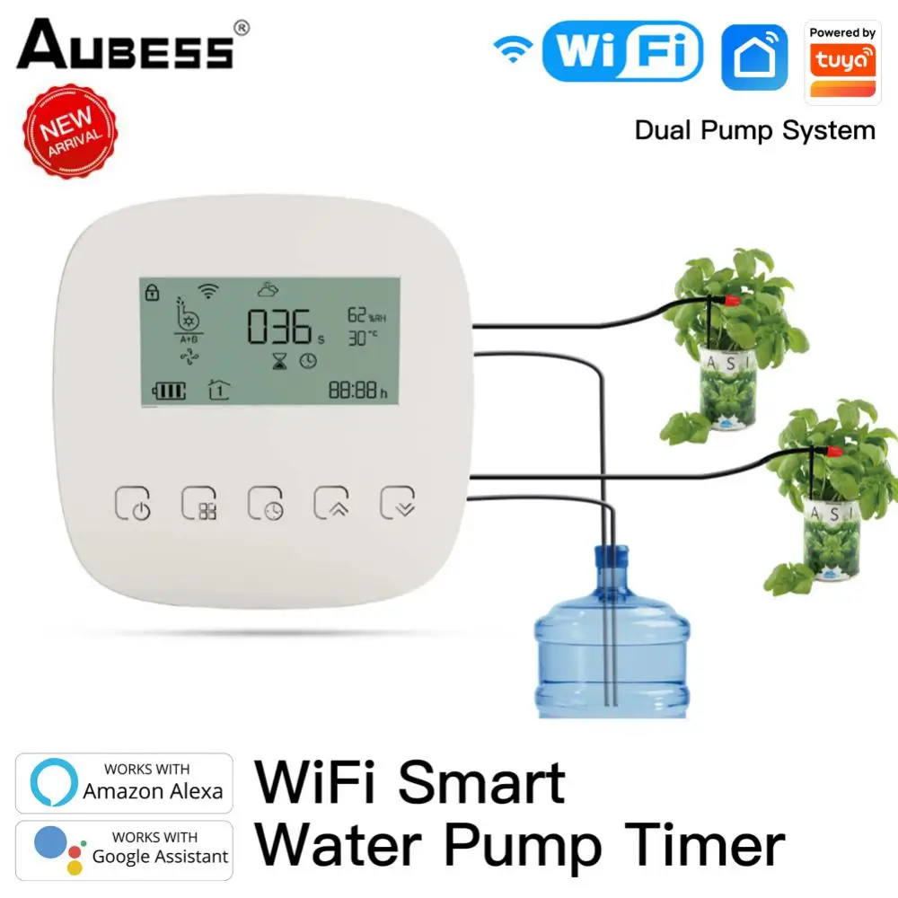 

Tuya WiFi Smart Watering Machine Machine For Alexa Automatic Micro-drip Irrigation System Plants Irrigation Controller System