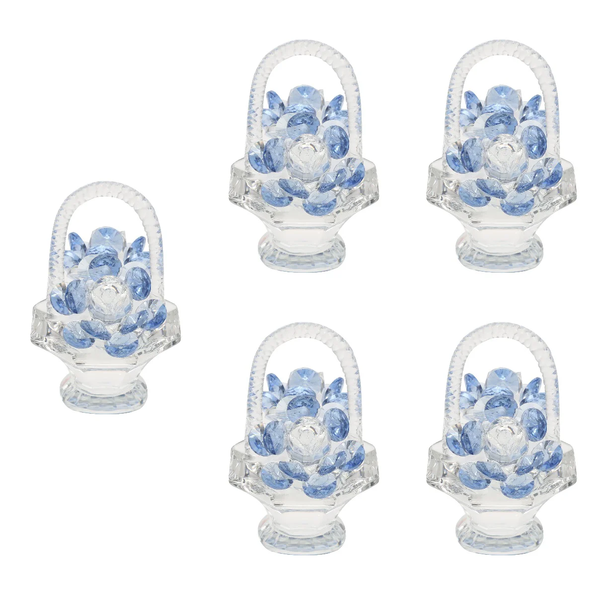 

5pcs Flower Basket Adornment Decorative Crafts Home Car Interior Decor