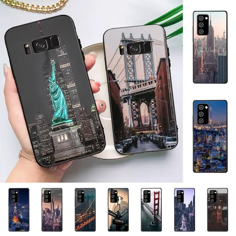 

city view night view Phone Case for Samsung Note 5 7 8 9 10 20 pro plus lite ultra A21 12 72