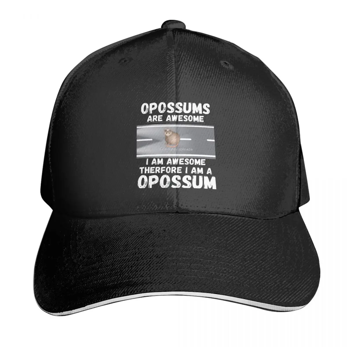 

Opossums Are Awesome Funny Opossum Casquette, Polyester Cap Customizable Practical For Out